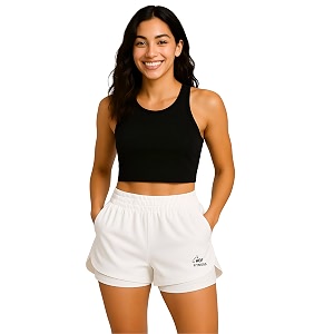 Womens 2-in-1 Running Shorts Quick-Dry Double