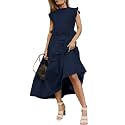 Womens 2025 Summer Causal Ruffle Sleeve Crochet