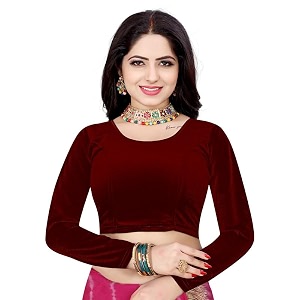 women39s 21 inch velvet blouse  premium soft velvet readymade full sleeves elegant amp comfortable design