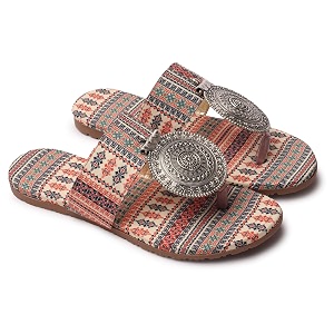 women39s banjara style rajasthani chappal ethnic flats sandal traditional slip-on slipper 3 to 8 sizes