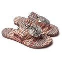 Women's Banjara Style Rajasthani Chappal Ethnic Flats Sandal, Traditional Slip-On Slipper 3 to 8 Sizes