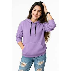 Womens Black Fleece Hoodie Oversized Fit Soft