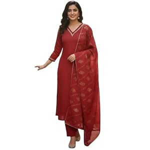 Womens Blue Color Polyester Kurta Set with