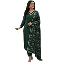Womens Blue Color Polyester Kurta Set with