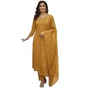Womens Blue Color Polyester Kurta Set with