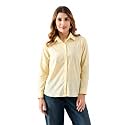 Womens Blue Cotton Striped Shirt Regular
