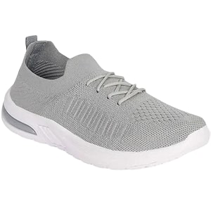 Womens Breathable Mesh Light Grey Lace Up