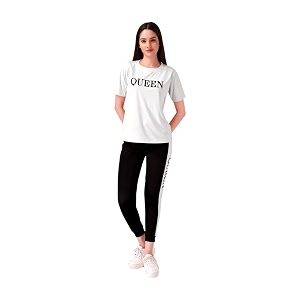Womens Casual Printed T-Shirt and Track Pant