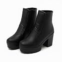 Womens Chunky Heel Ankle Boots Side