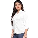 Womens Cotton Blend Solid Shirt Stylish