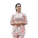 Womens Cotton Pajama Set with Top amp