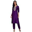 Women’s Cotton Silk Zari Kurta Pant Set
