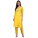 Women’s Cotton Silk Zari Kurta Pant Set