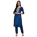 Women’s Cotton Silk Zari Kurta Pant Set