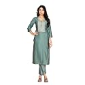 Women’s Cotton Silk Zari Kurta Pant Set