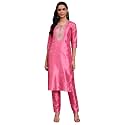 Women’s Cotton Silk Zari Kurta Pant Set