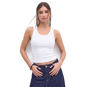 Womens Heavy GSM Cotton Ribbed Tank Top