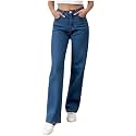 Womens High Rise Straight Fit JeansComfort Fit
