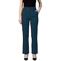 Womens High Waist Formal Straight Fit Trousers