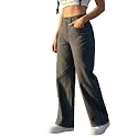Womens High Waisted Wide Leg Denim Jeans