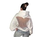 Womens Hooded Sweatshirt with Mesh Back Panel