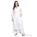 Womens Luxe Lucknowi Chikankari Hand Embroidered Rayon
