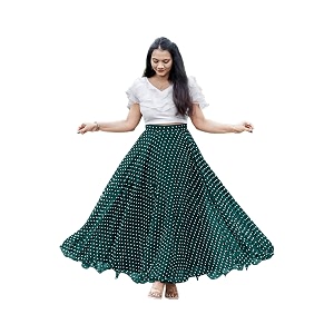 Womens Lycra Top with Georgette Skirt