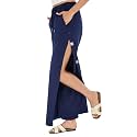 Women’s Magnetic Tear Away Post Surgery Pants Cotton Adaptive Recovery Pants Full Side Openings Easy Dressing Breakaway