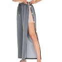 Women’s Magnetic Tear Away Post Surgery Pants Cotton Adaptive Recovery Pants Full Side Openings Easy Dressing Breakaway