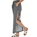 Women’s Magnetic Tear Away Post Surgery Pants Cotton Adaptive Recovery Pants Full Side Openings Easy Dressing Breakaway