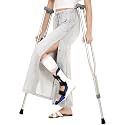 Women’s Magnetic Tear Away Post Surgery Pants Cotton Adaptive Recovery Pants Full Side Openings Easy Dressing Breakaway