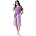 Womens Night Dress Short Sleeve Round Neck