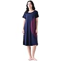 Womens Night Dress Short Sleeve Round Neck