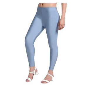 Womens Nylon Shimmer Leggings Ankle Length