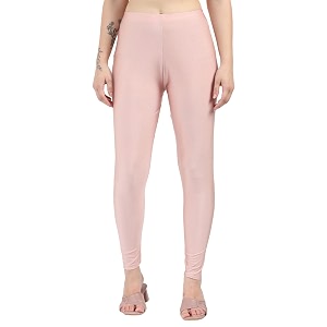 Womens Nylon Shimmer Leggings Ankle Length