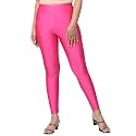 Womens Nylon Shimmer Leggings Ankle Length