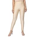 Womens Nylon Shimmer Leggings Ankle Length