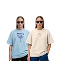 Womens Oversized Cotton Blend Graphic T-Shirt Combo