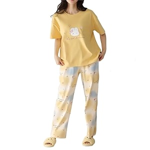 Womens Pajama Set with Top Pants