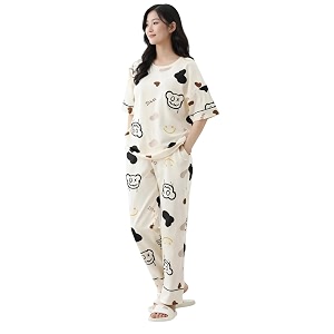 Womens Pajama Set with Top Pants
