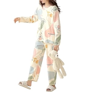 Womens Pajama Set with Top Pants