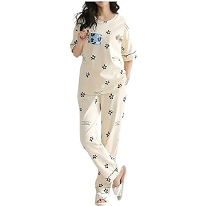 Womens Pajama Set with Top Pants