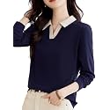 Womens Polo T-Shirt Long Sleeve Casual