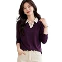 Womens Polo T-Shirt Long Sleeve Casual