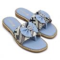 Womens Printed Bow Detail Flat Sandals 