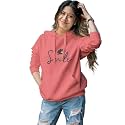 Womens Printed Fleece Hoodie Sweatshirt Soft
