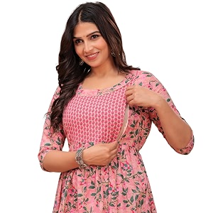 Womens Pure Cotton All Over Printed Maternity