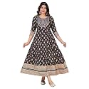 Womens Rayon Embroidered Anarkali Kurti Elegant