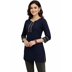 Womens Rayon Short Kurti Top Casual