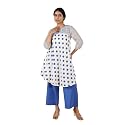 Womens Regular Fit Cotton Polka Print Tunic